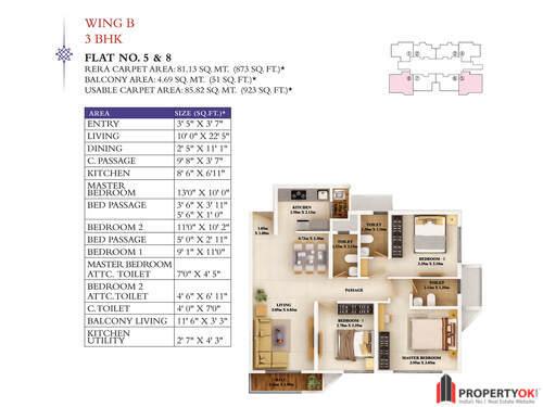 Dosti Tulip floor plan